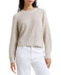 Women's Imitation Pearl Long-Sleeve Lightweight Sweater