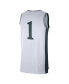 Men's #1 White Michigan State Spartans Limited Authentic Jersey