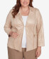 Plus Size Emerald Isle Shimmer Faux Leather Jacket