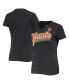 ფოტო #2 პროდუქტის Women's Heathered Black San Francisco Giants First Place V-Neck T-shirt