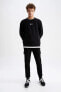 Oversize Fit Bisiklet Yaka Sweatshirt