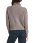 Forte Cashmere Crop Textured Mock Cashmere Sweater Women's