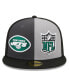 Фото #3 товара Men's Gray, Black New York Jets 2023 Sideline 59FIFTY Fitted Hat