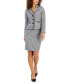 ფოტო #1 პროდუქტის Women's Polka-Dot Three-Button Skirt Suit, Regular and Petite Sizes