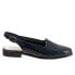 Фото #1 товара Trotters Lena T2009-400 Womens Black Leather Slip On Slingback Flats Shoes 9