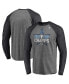 Men's Heathered Gray New York City FC 2021 MLS Cup Champions Locker Room Raglan Long Sleeve T-shirt 2XL - фото #2