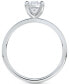 ფოტო #4 პროდუქტის Diamond Solitaire Oval-Cut Diamond Engagement Ring (5/8 ct. t.w.) in 14k White Gold