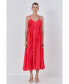 Фото #2 товара Women's Chiffon Ruffled Spaghetti Maxi Dress