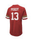Men's Threads Brock Purdy Scarlet Distressed San Francisco 49ers Name and Number Oversize Fit T-shirt