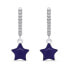 Серьги Brilio Silver Star EA762WPU silver, clear, purple - фото #2