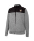 Men's Gray, Black Army Black Knights Putter Herringbone Full-Zip Jacket