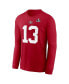 ფოტო #3 პროდუქტის Men's Brock Purdy Scarlet San Francisco 49ers Super Bowl LVIII Patch Player Name and Number Long Sleeve T-shirt