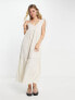 Фото #1 товара ASOS DESIGN crinkle trapeze maxi sundress in vintage cream