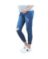 Maternity Jagged Hem Destructed Jean with Belly Band