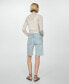 ფოტო #3 პროდუქტის Women's Straight-Fit Denim Bermuda Shorts