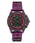 ფოტო #1 პროდუქტის Men's Swiss Chronograph Pink Silicone Strap Watch 44mm