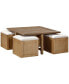 Фото #4 товара Dawnwood 40" Wood Square Cocktail Nesting Table, Created for Macy's