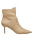 Фото #2 товара Women's London Pointed Toe Leather Dress Booties