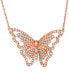 ფოტო #1 პროდუქტის Butterfly Away® Nude Diamond™ 16" Pendant Necklace (2-3/4 ct. t.w.) in 14k Rose Gold