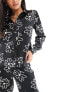 JDY boxy shirt co-ord in black floral print 36 - фото #5