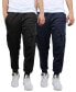 ფოტო #1 პროდუქტის Men's Heavyweight Fleece-Lined Cargo Jogger Sweatpants, Pack of 2