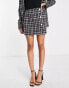 Miss Selfridge co-ord button through mini skirt in metallic check