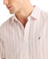 Фото #3 товара Рубашка мужская Nautica Miami Vice с короткими рукавами из льняно-хлопковой смеси в полоску