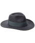 Who Ced Ribbon Band Wool Felt Fedora Men's