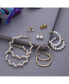 ფოტო #2 პროდუქტის Women's Pack Of 6 Multi-Layer Earrings