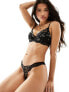 Фото #5 товара Boux Avenue Rosalie romantic rose embroidered thong in black