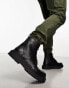 Фото #2 товара Pull&Bear chunky lace up military style boots in black