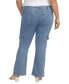 ფოტო #2 პროდუქტის Plus Size Be Low Cargo Pocket Jeans
