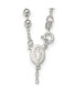 Фото #2 товара Diamond2Deal sterling Silver Polished Bead Rosary Pendant Necklace 18"