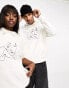 ASOS DESIGN unisex license oversized hoodie with Picasso doodle print in ecru