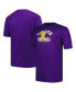 Фото #1 товара Men's Purple Distressed LSU Tigers Big and Tall Football Helmet T-shirt