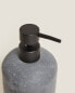 Stone grey resin bathroom soap dispenser