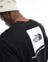 The North Face redbox backprint long sleeve t-shirt in black