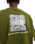 The North Face Geolines Redbox backprint oversized t-shirt in khaki exclusive to ASOS