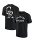 ფოტო #1 პროდუქტის Men's and Women's Black Colorado Rockies Super Soft Short Sleeve T-shirt