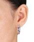 ფოტო #2 პროდუქტის Multi Gemstone Hoop Earrings