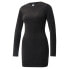 Puma Iconic T7 Fitted Long Sleeve T-Shirt Dress Womens Black Casual 533302-01