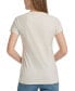 Фото #2 товара Women's Crewneck Short-Sleeve Foiled-Logo T-Shirt