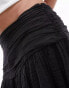 Topshop ruch waistband full hem maxi skirt in black