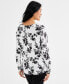 Фото #4 товара Women's Printed Button-Up Cardigan Sweater, Created for Macy's