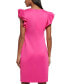 Women's Ruffle-Sleeve Sheath Dress