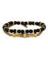 ფოტო #1 პროდუქტის 18K Gold Plated Stainless Steel Rounded Box Chain and Tube Bead ID Bracelet, 2 Piece Set