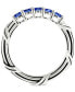 ფოტო #2 პროდუქტის Blue Sapphire Ring (3/4 ct. t.w.) in Sterling Silver