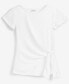 Фото #5 товара Women's Knit Side-Tie T-Shirt, Created for Macy's