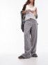 Фото #1 товара Topshop stripe low slung linen trousers in multi