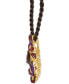 Crazy Collection® Pomegranate Garnet (4 ct. t.w.) & Grape Amethyst (5/8 ct. t.w.) Silk Cord 18" Pendant Necklace in 14k Gold